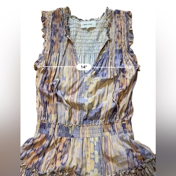 Dear John MELODIE TIERED RUFFLE Southwest Meadow DRESS Size S - Picture 9 of 11